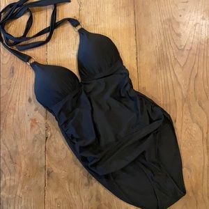 Black One-Piece Swimsuit